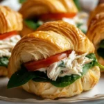 Mini croissant sandwiches chicken