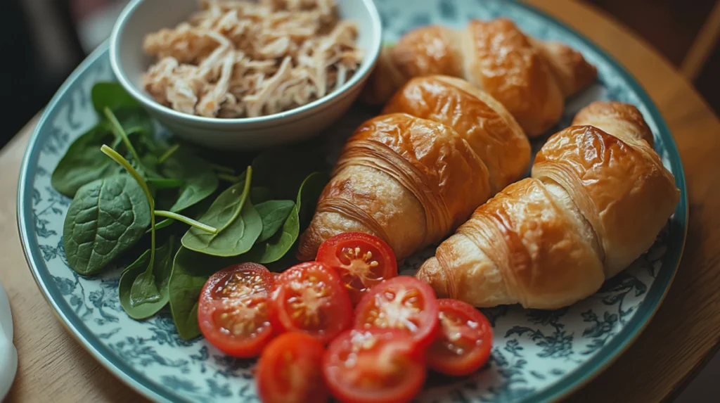 Mini croissant sandwiches chicken recipe