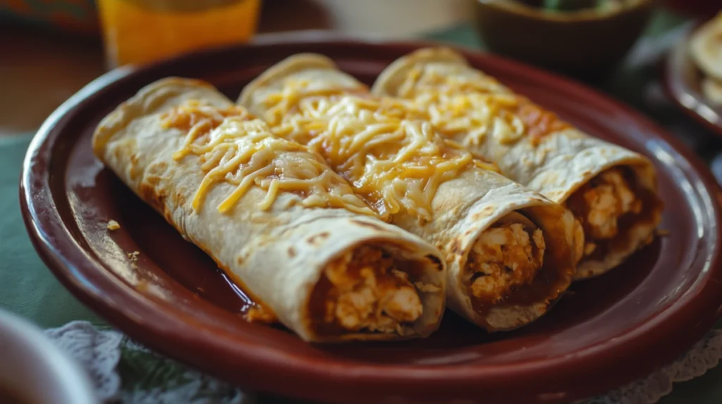 cheesy garlic chicken wraps