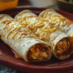 cheesy garlic chicken wraps