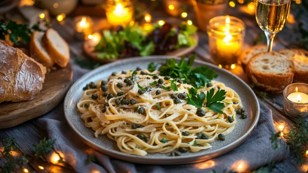 pasta with capers and lemon