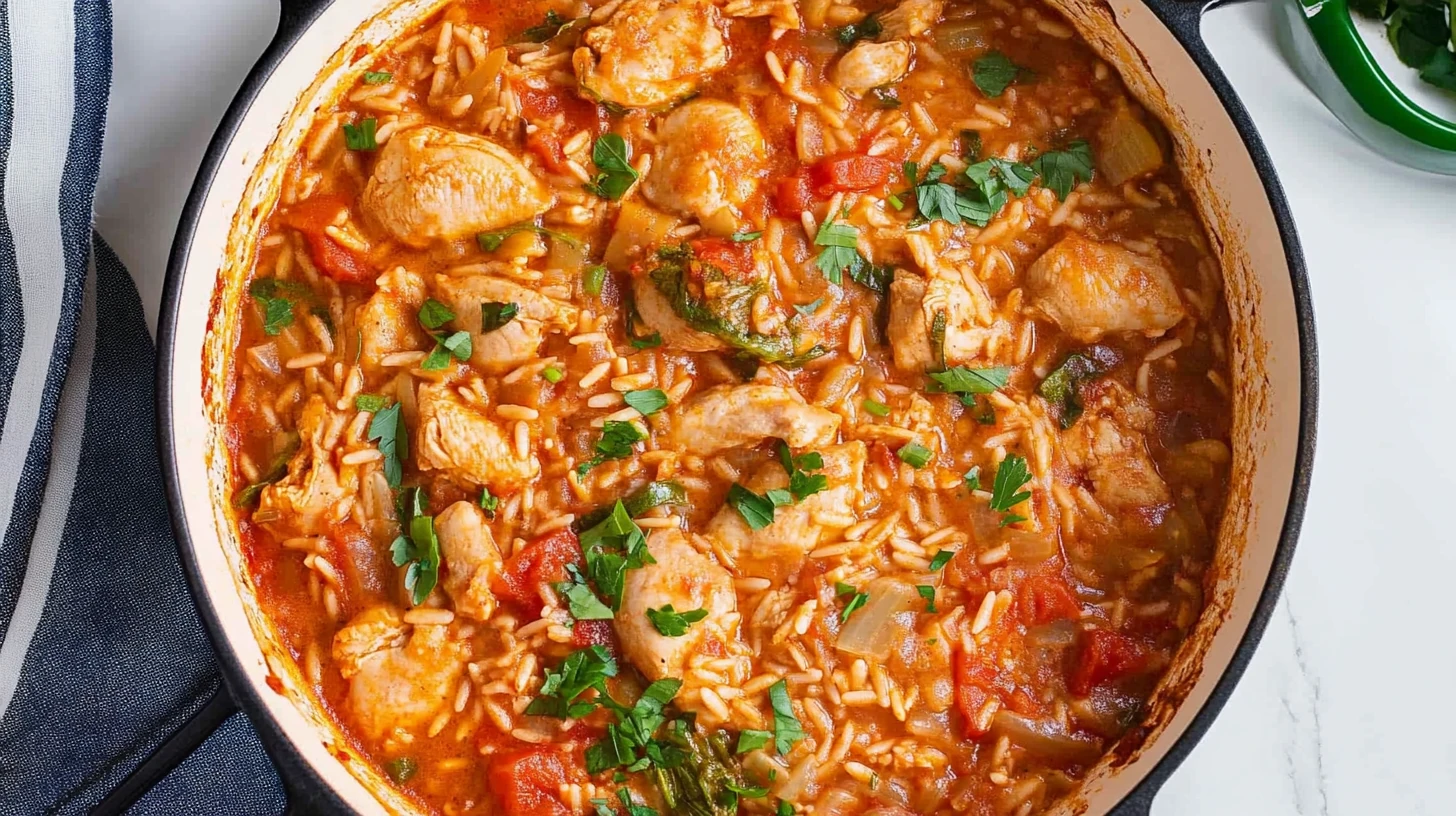 chicken and orzo bake​